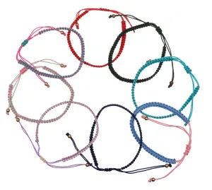 Troli Farbiges String-Armband hellgrün/pink