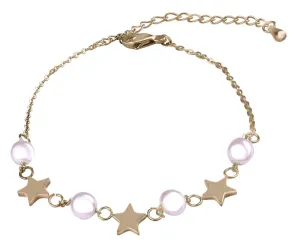 Troli Feines vergoldetes Armband mit Perlen