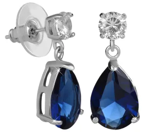 Troli Funkelnde Ohrringe mit blauen Kristallen
