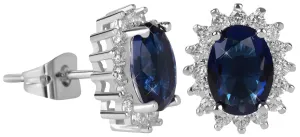 Troli Glitzernde Ohrringe mit blauen Kristallen