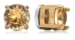 Troli Glitzernde vergoldete Ohrringe mit Magnet 2 in 1 (Perlen, Mini-Brosche)