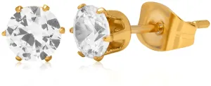 Troli Glitzernde vergoldete Ohrstecker mit Kristallen