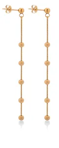 Troli Lange vergoldete Ohrringe mit Perlen VAAXF351G
