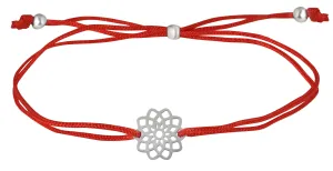 Troli Lanyard Armband mit Mandala Rot / Stahl