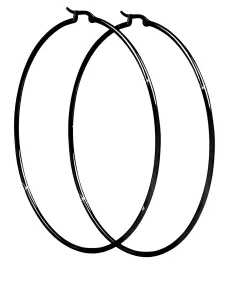 Troli Luxuriöse schwarze Ohrringe Kreise 3cm