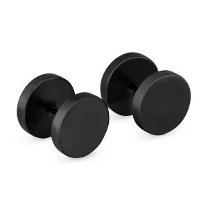 Troli Minimalistische schwarze Ohrringe KS-148