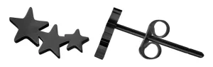 Troli Moderne schwarze Ohrringe mit Sternen