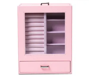 Troli Modeschmuck-Organizer mit 2 vertikalen Schubladen Light Pink