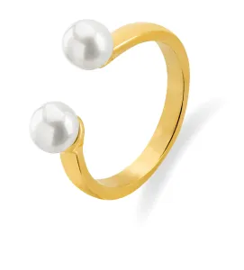 Troli Offener vergoldeter Ring mit Perlen VAAXA357G