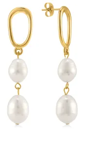 Troli Schöne vergoldete Ohrringe mit Perlen VAAJDE201462G