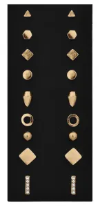 Troli Set vergoldete minimalistische Ohrringe - Ohrstecker (9 Paar)