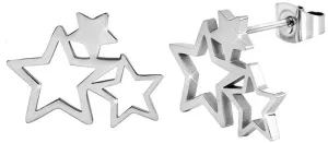 Troli Stahlohrringe mit drei Sternen