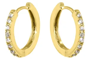Troli Vergoldete Ohrringe Kreise mit Kristallen VREPE003G