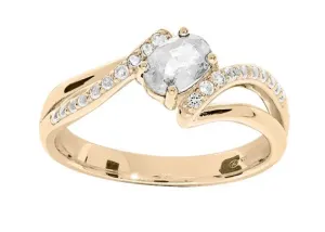 Troli Wunderschöner vergoldeter Ring mit Kristall PO/SR09000D 50 mm