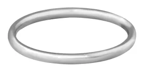 Troli Zarter minimalistischer Silberstahlring 49 mm