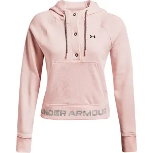 Under Armour RIVAL FLEECE MESH HOODIE Damen Sweatshirt, rosa, größe XL