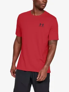 Under Armour Sportstyle Left Chest SS T-Shirt Rot