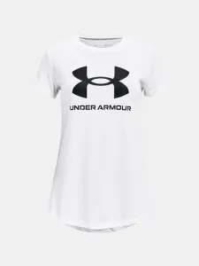 Under Armour LIVE SPORTSTYLE GRAPHIC SS Mädchen T-Shirt, weiß, größe XL
