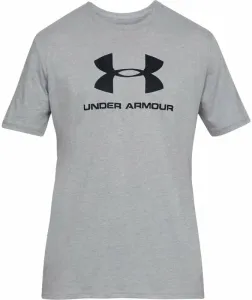 Under Armour Men's UA Sportstyle Logo Short Sleeve Steel Light Heather/Black L Fitness T-Shirt