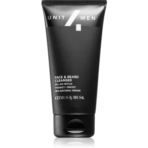 Unit4Men Face & Beard Cleanser Citrus&Musk Waschgel für Gesicht und Bart 150 ml
