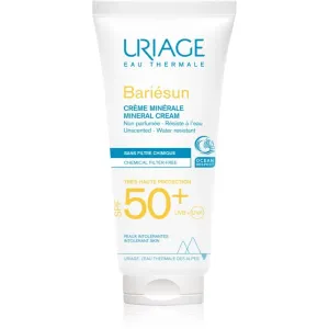 Uriage Bariésun Mineral Cream SPF 50+ ralisierende schützende Creme für das Gesicht und Körper SPF 50+ wasserbeständiger 100 ml