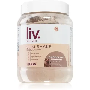 USN LivSmart Slim Shake Pulver zur Herstellung von Getränken zur Unterstützung der Gewichtsabnahme Geschmack Chocolate Brownie 550 g