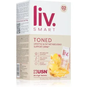 USN LivSmart Toned Pulver zur Herstellung von Getränken zur Unterstützung der sportlichen Leistung Geschmack Mango & Orange 20x5 g