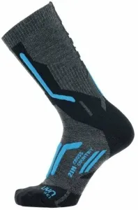 UYN Man Ski Cross Country 2In Socks Anthracite/Blue 42-44 Ski Socken