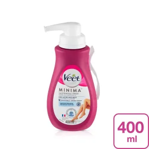 Veet Minima Sensitive Skin Enthaarungscreme für empfindliche Oberhaut Aloe Vera mit Vitamin E 400 ml