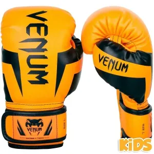 Venum ELITE BOXING GLOVES KIDS - EXCLUSIVE FLUO Kinder Boxhandschuhe, orange, größe M