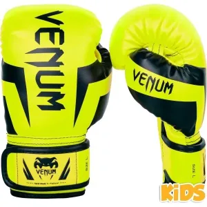 Venum ELITE BOXING GLOVES KIDS - EXCLUSIVE FLUO Kinder Boxhandschuhe, reflektierendes neon, größe M