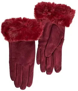 Verde Damen Handschuhe 02-660 Burgundy