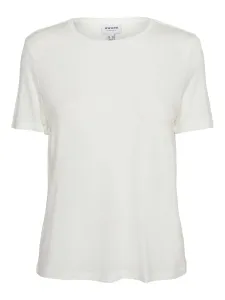 Vero Moda Damen T-Shirt VMAVA 10243880 Snow S