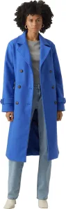 Vero Moda Damen Mantel VMFORTUNEVEGA 10289870 Beaucoup Blue XL