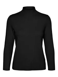 Vero Moda Damen Pullover VMGOLD Slim Fit 10257153 Black S