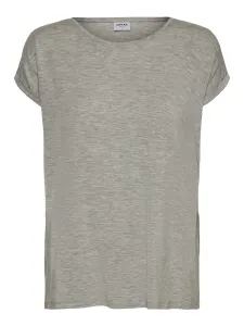 Vero Moda Damen T-Shirt VMAVA Loose Fit 10187159 Light Grey Melange L