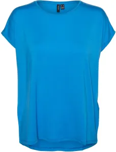 Vero Moda Damen T-Shirt VMAVA Regular Fit 10284468 Ibiza Blue L