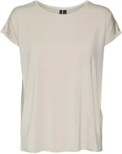 Vero Moda Damen T-Shirt VMAVA Regular Fit 10284468 Silver Lining L