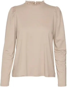 Vero Moda Damen T-Shirt VMCAROL Regular Fit 10300936 Silver Mink XL