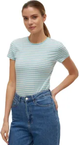 Vero Moda Damen T-Shirt VMINES Tight Fit 10300882 Porcelain Blue L
