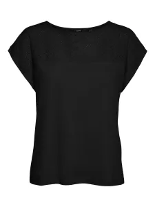Vero Moda Damen T-Shirt VMKAYA Loose Fit 10306990 Black XL