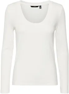Vero Moda Damen T-Shirt VMKISS Tight Fit 10290319 Snow White L
