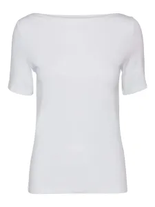 Vero Moda Damen T-Shirt VMPANDA Slim Fit 10231753 Bright white XL