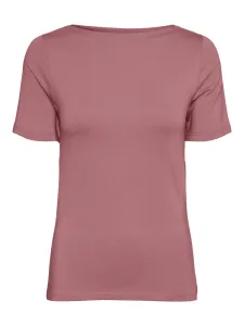 Vero Moda Damen T-Shirt VMPANDA Slim Fit 10231753 Nostalgia Rose L