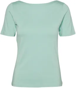 Vero Moda Damen T-Shirt VMPANDA Slim Fit 10231753 Silt Green L