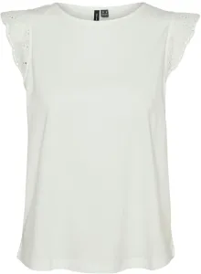 Vero Moda T-Shirt für Damen VMEMILY Regular Fit 10305210 Snow White M
