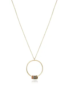 Viceroy Schicke vergoldete Halskette mit farbigen Kristallen Elegant 13084C100-39