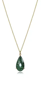 Viceroy Eine schöne vergoldete Halskette mit Malachit Elegant 15111C100-42 (Kette, Anhänger)