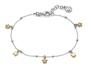 Viceroy Silbernes zweifarbiges Armband Sterne mit Zirkonen Clasica 1338P000-30