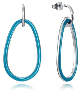 Viceroy Stahlohrringe mit blauen Ringen 15043E01000